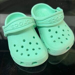CROCS Kids Mint Green clogs